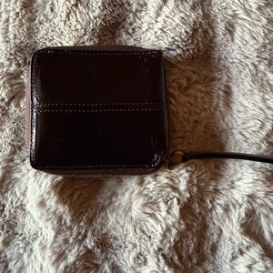 HOBO black leather zip around wallet